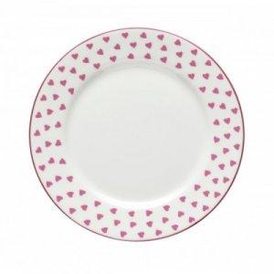 ROY KIRKHAM FINE BONE CHINA | PINK HEARTS SET OF SIX TEA PLATES